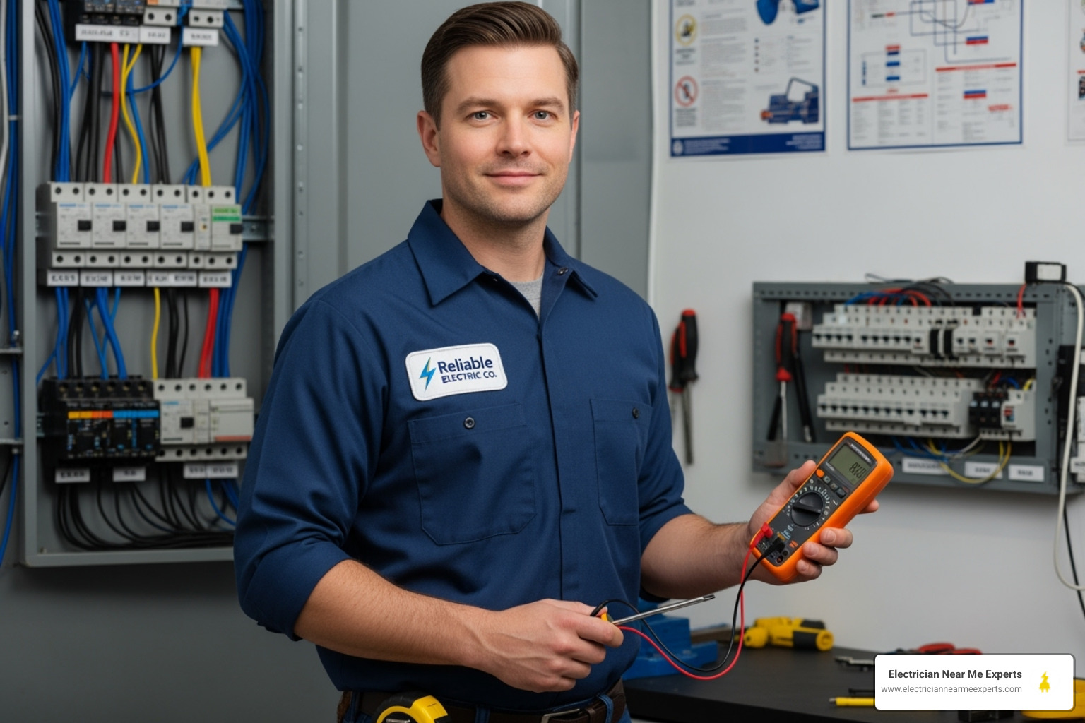 licensed electrician with proper tools and uniform - breaker replacement service plano licensed electrician with proper tools and uniform - breaker replacement service plano