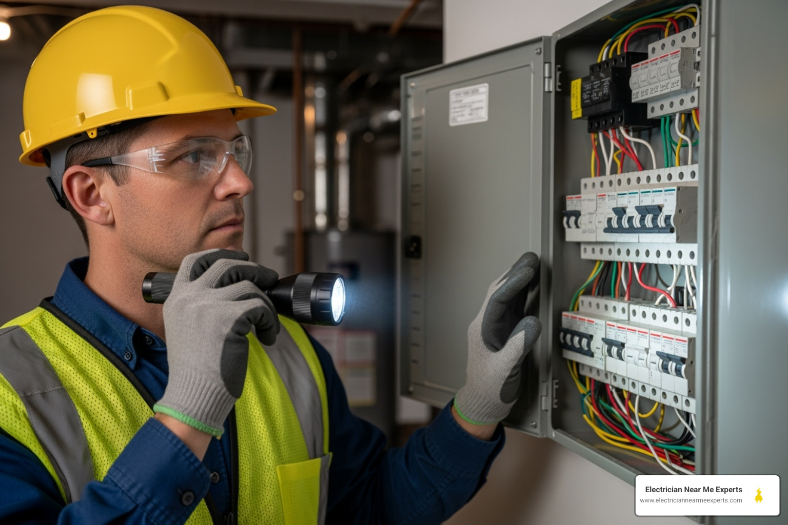 electrician inspecting a circuit breaker panel - circuit breaker repair prosper electrician inspecting a circuit breaker panel - circuit breaker repair prosper