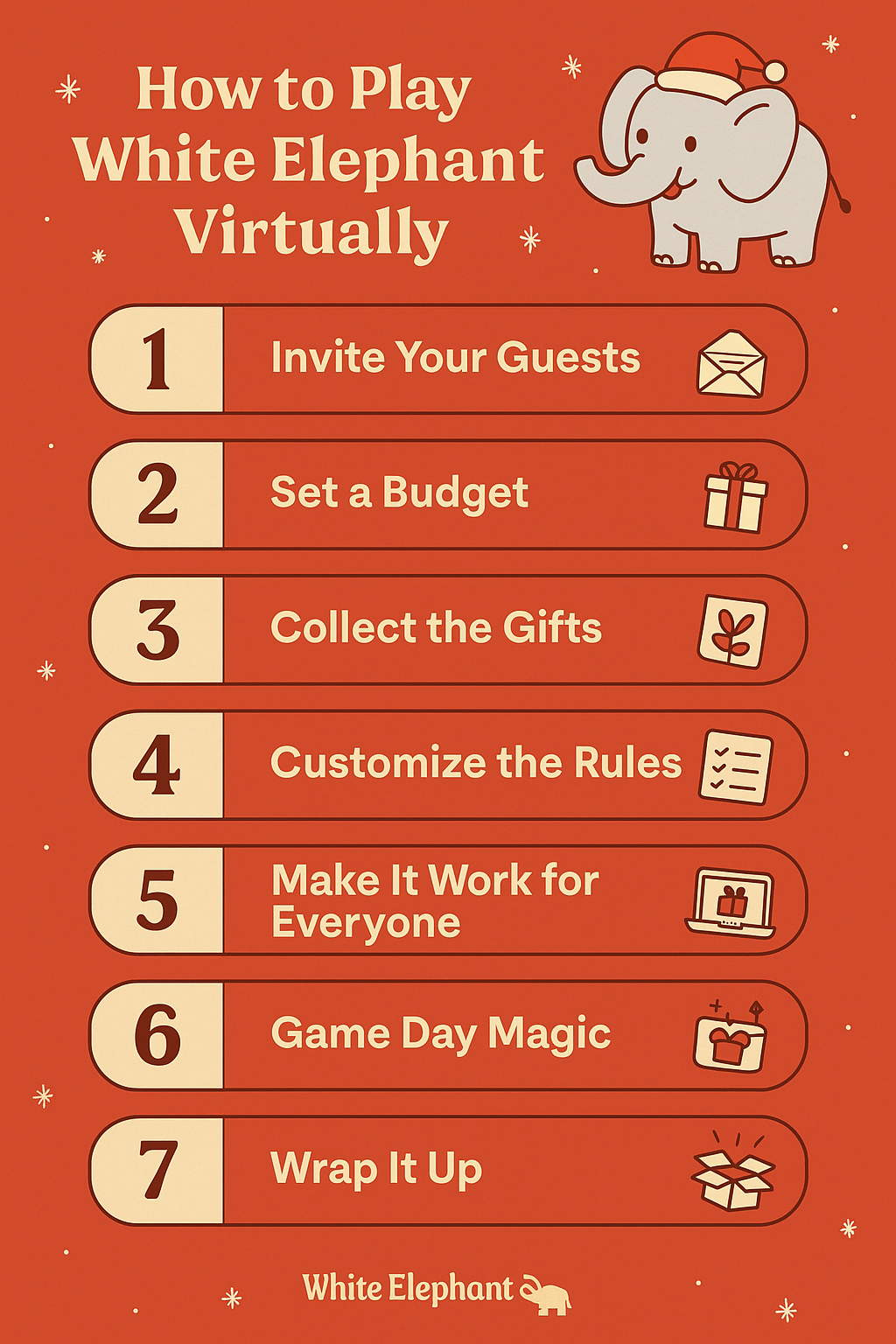 how to play white elephant virtually