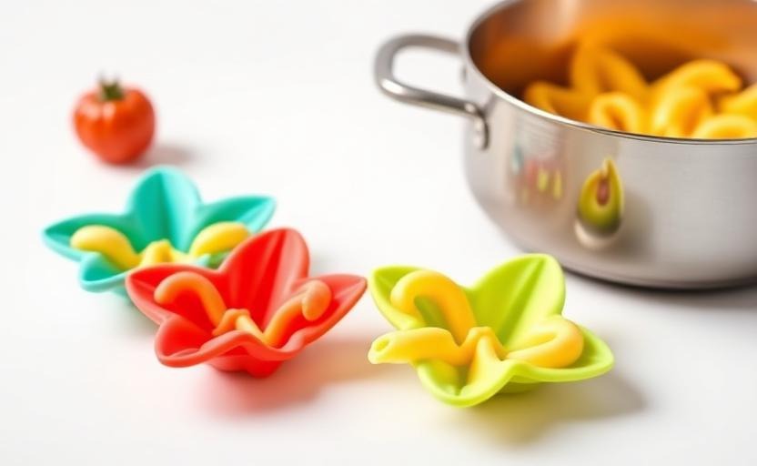 White Elephant gift idea - Pasta‑Shaped Silicone Pot Holders