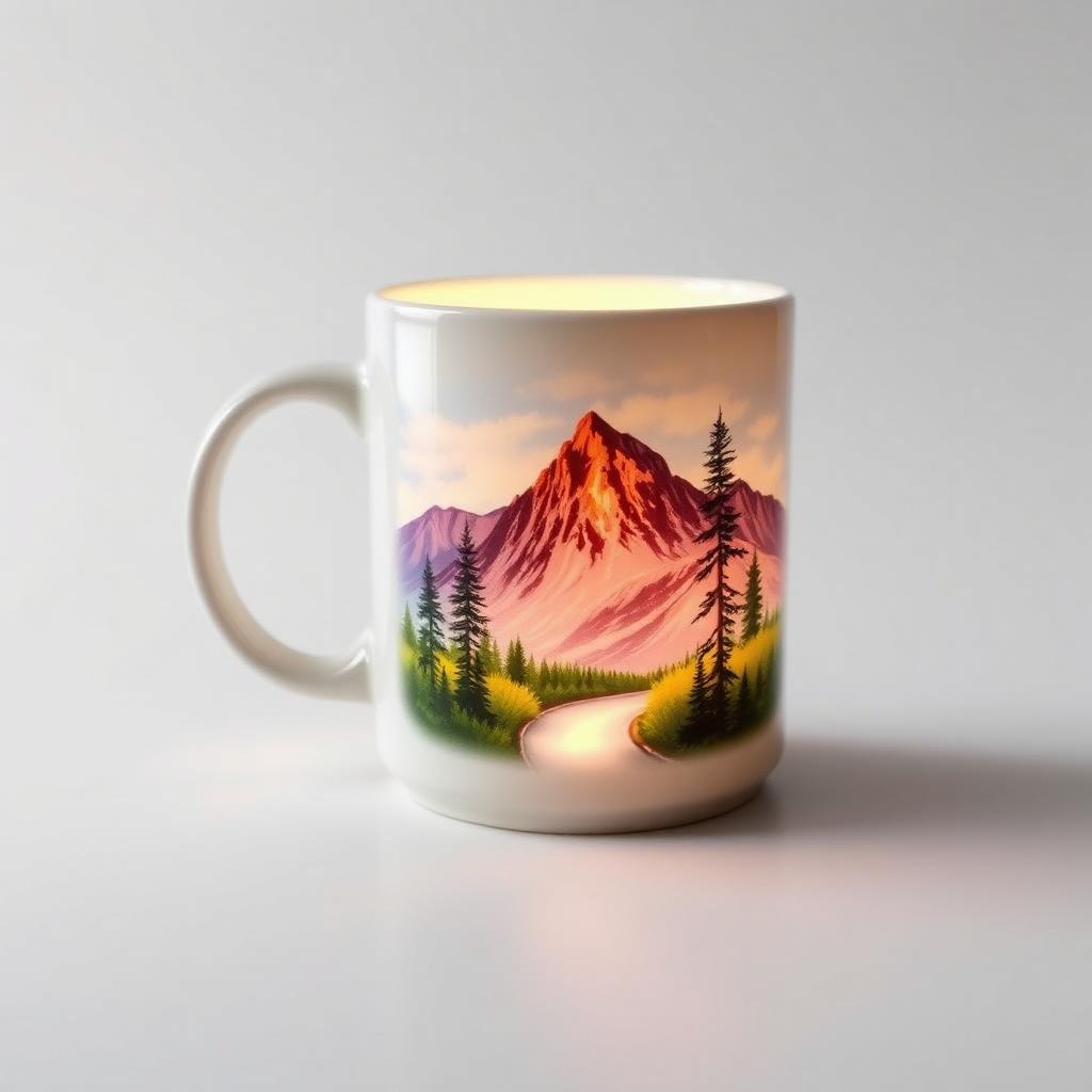 White Elephant gift idea - Bob Ross Heat‑Reactive Mug