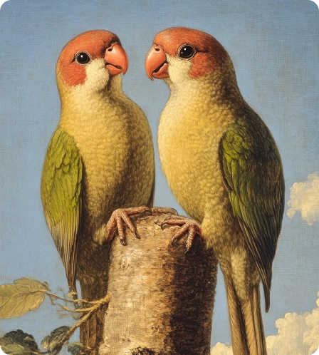Love bird parrots