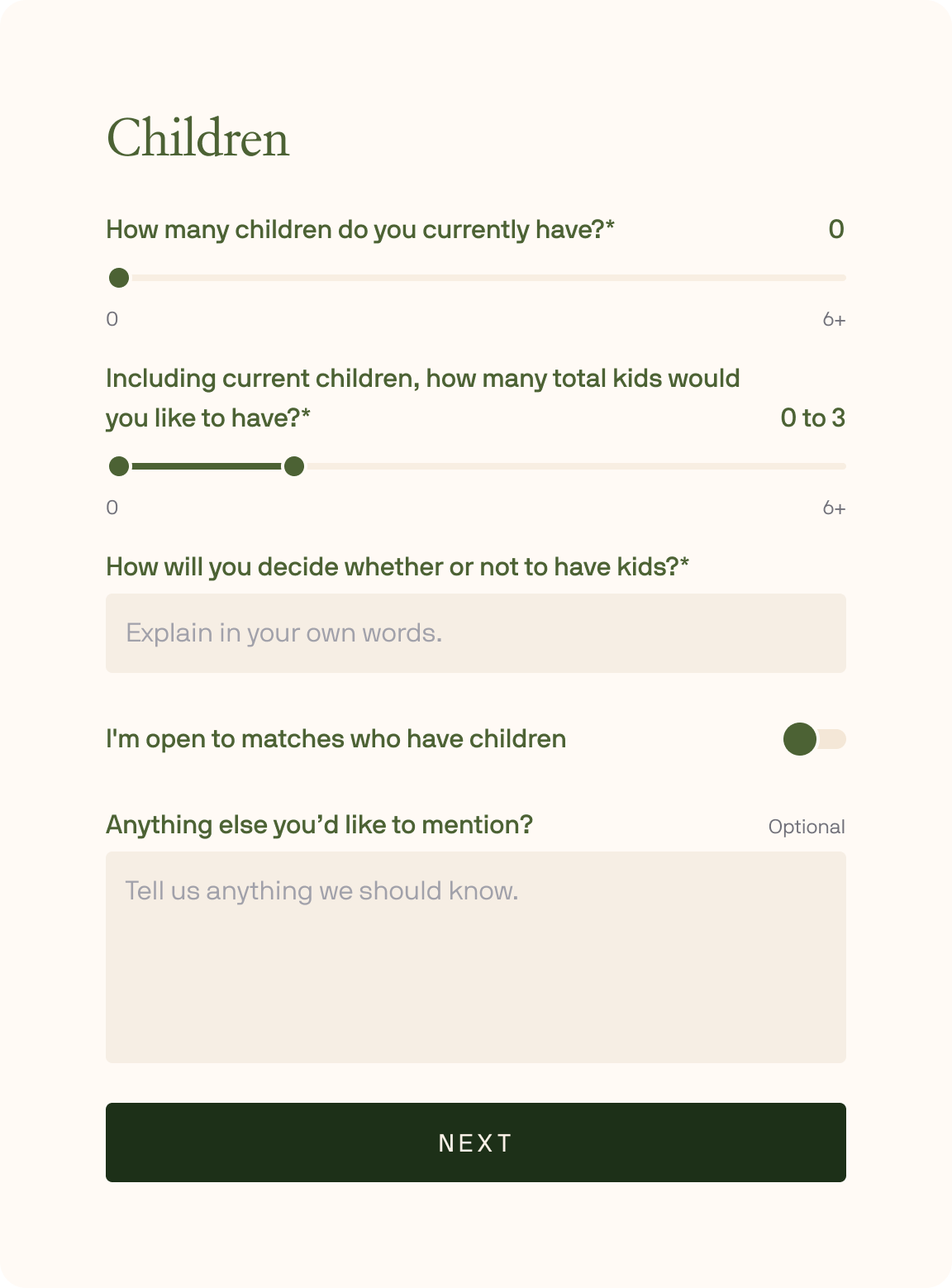 Demonstration of the Children step