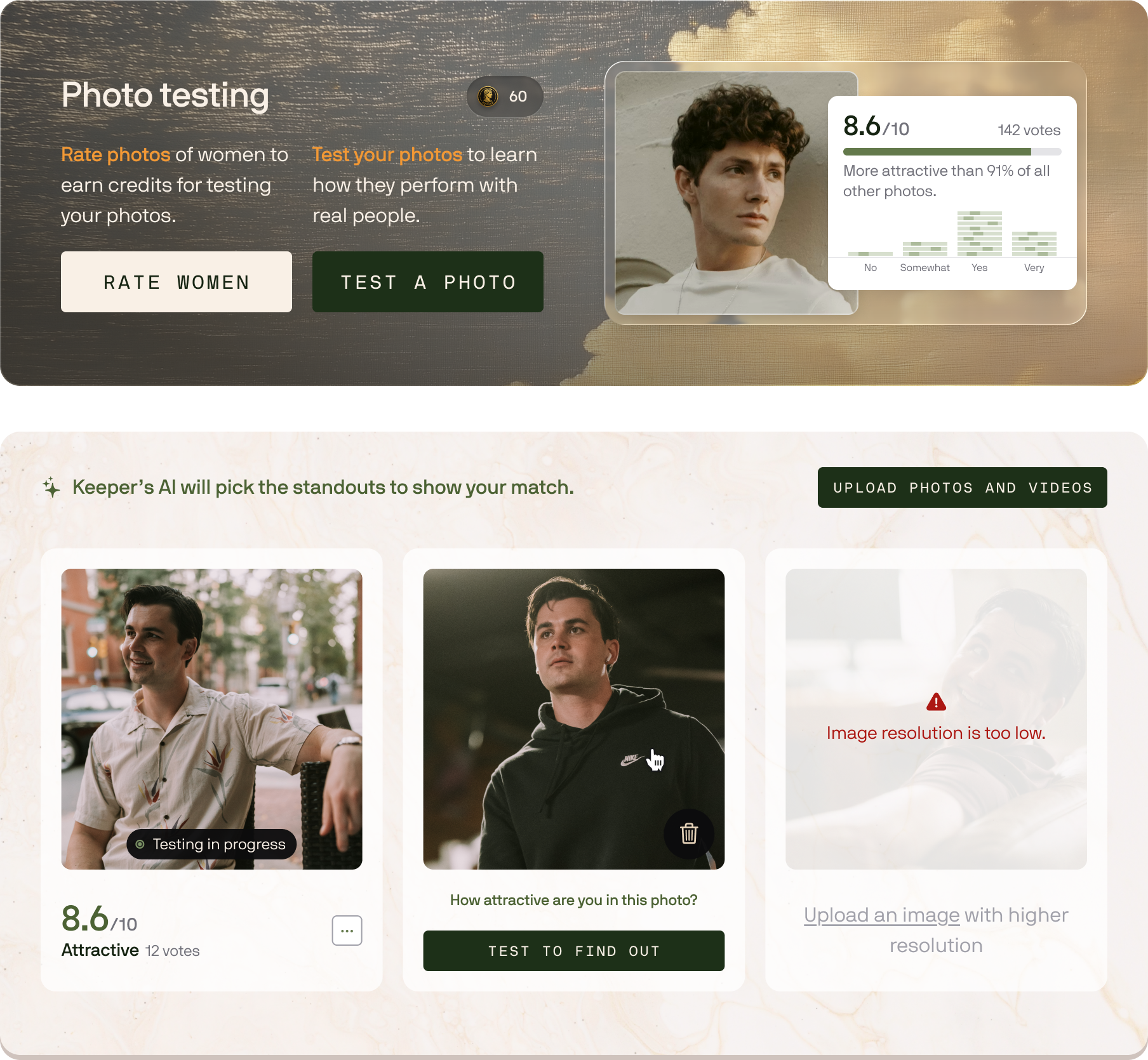 Demonstration of new Photos page