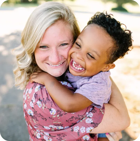 care provider and child