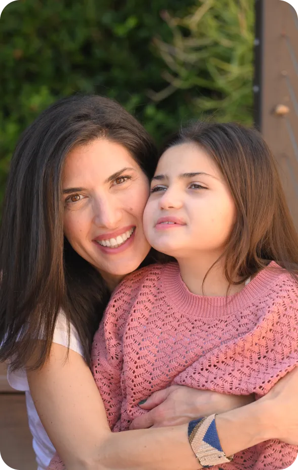 Stephanie with her daughter
