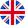 Round British flag with red, white and blue lines.