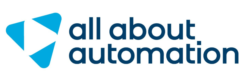 Abstract circular logo in blue and orange with overlapping shapes