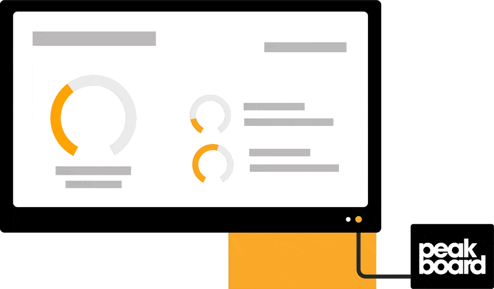 Animation auf einem Dashboard mit hilfreichen Rasterlinien.