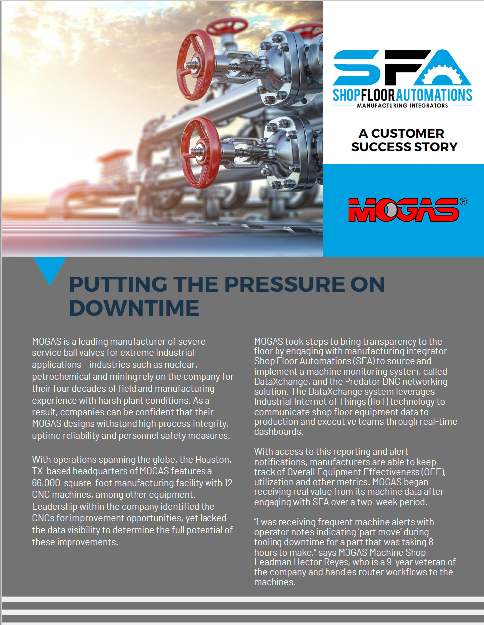 MOGAS customer success story, by manufacturing integrator Shop Floor Automations - Towers Fractional Marketing