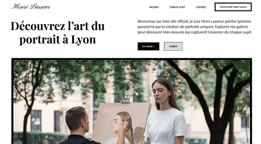 L'image d'un de mes sites web dans le carrousel