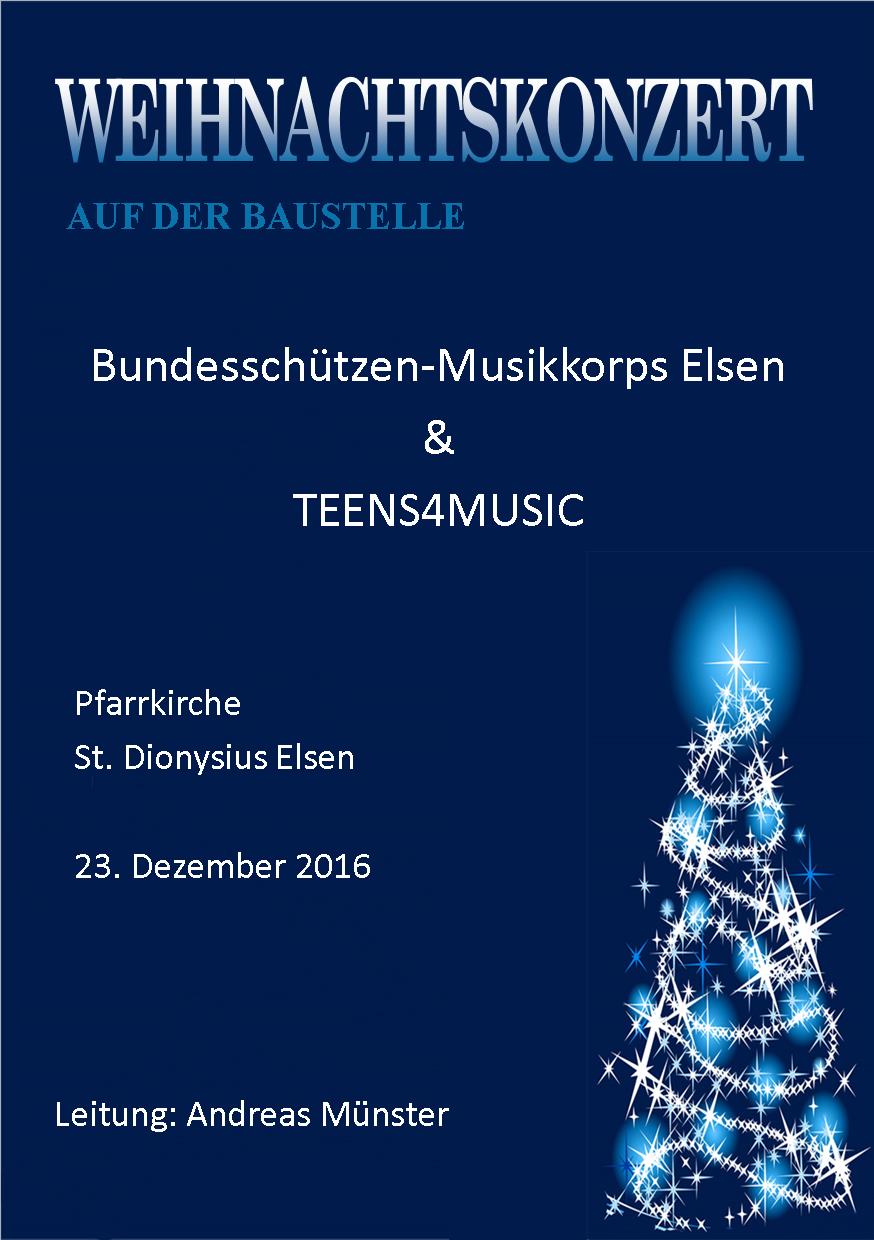 Ein Plakat zum Weihnachtskonzert 2016