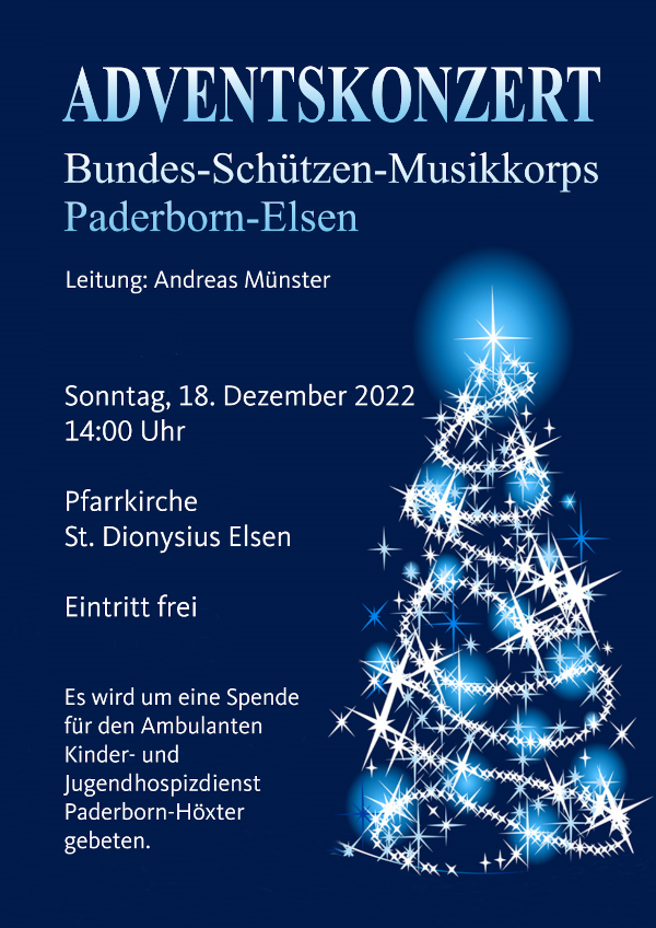 Ein Plakat zum Adventskonzert 2022