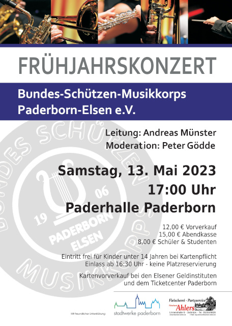 Ein Plakat zum Frühjahrskonzert 2023