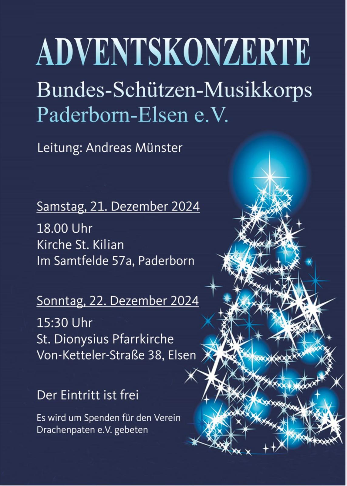 Ein Plakat zum Adventskonzert 2024