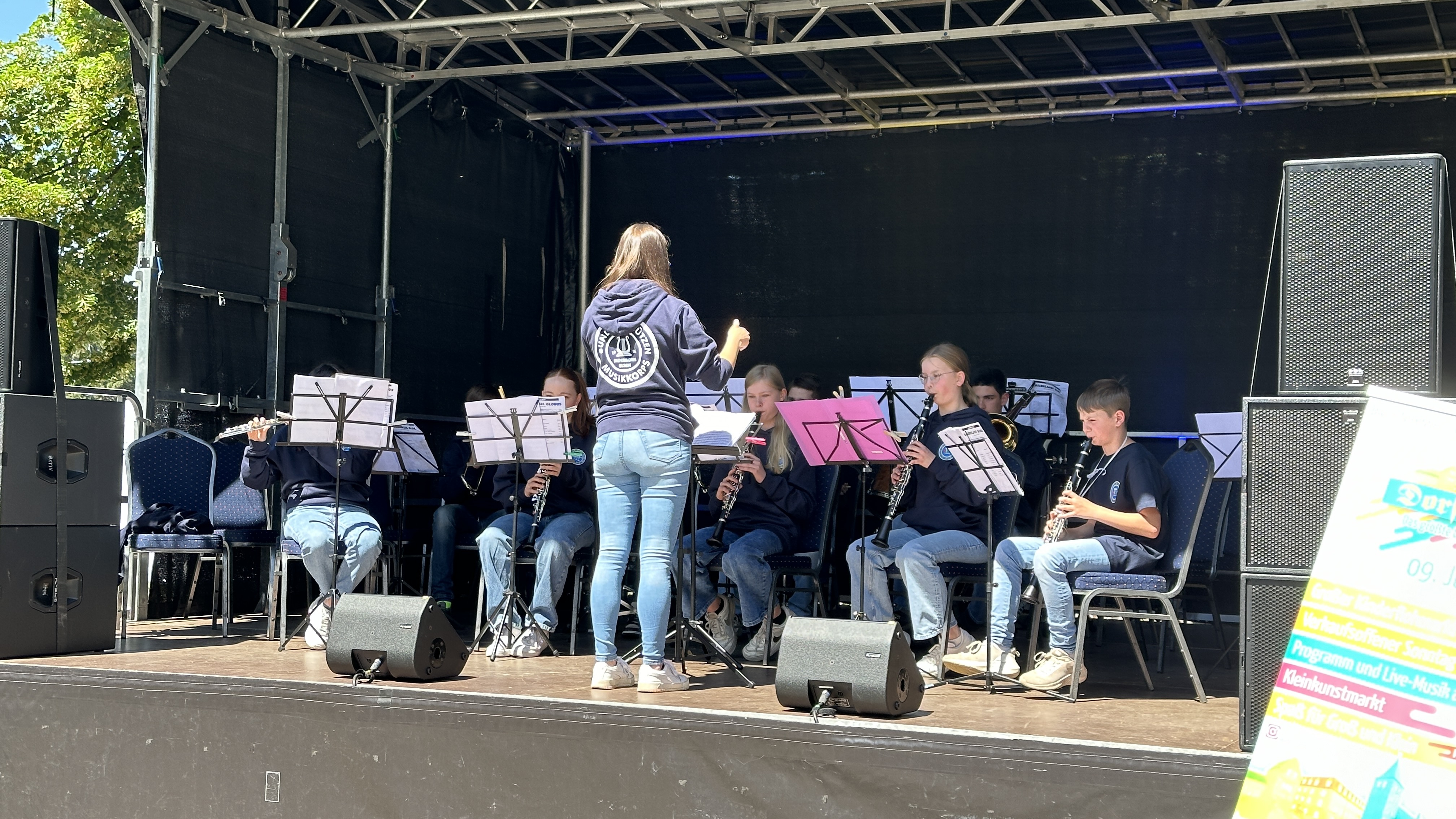 Die BSM-Kids beim Auftritt auf dem Dorffest Elsen.