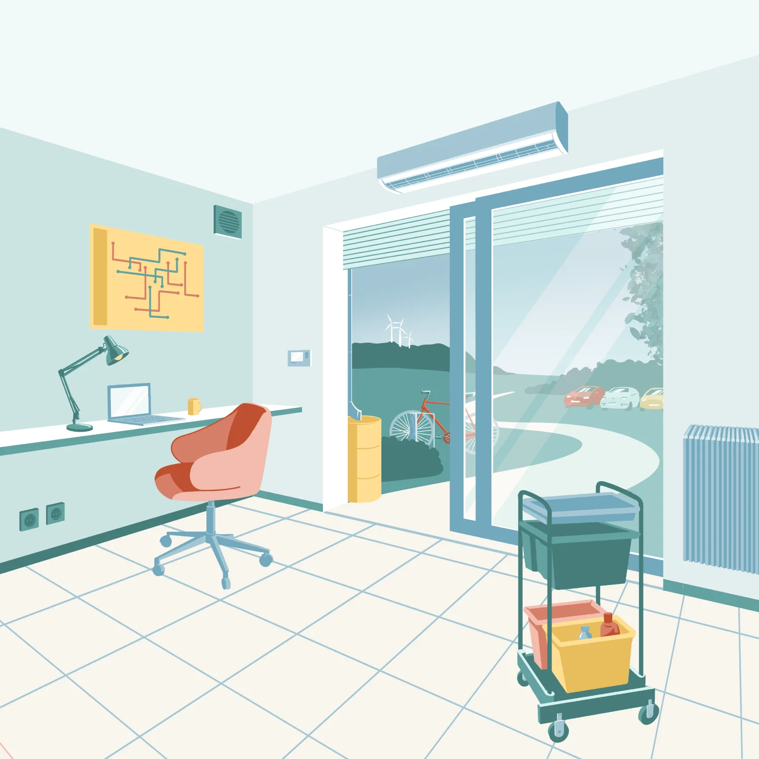 Salle extérieur et intérieur