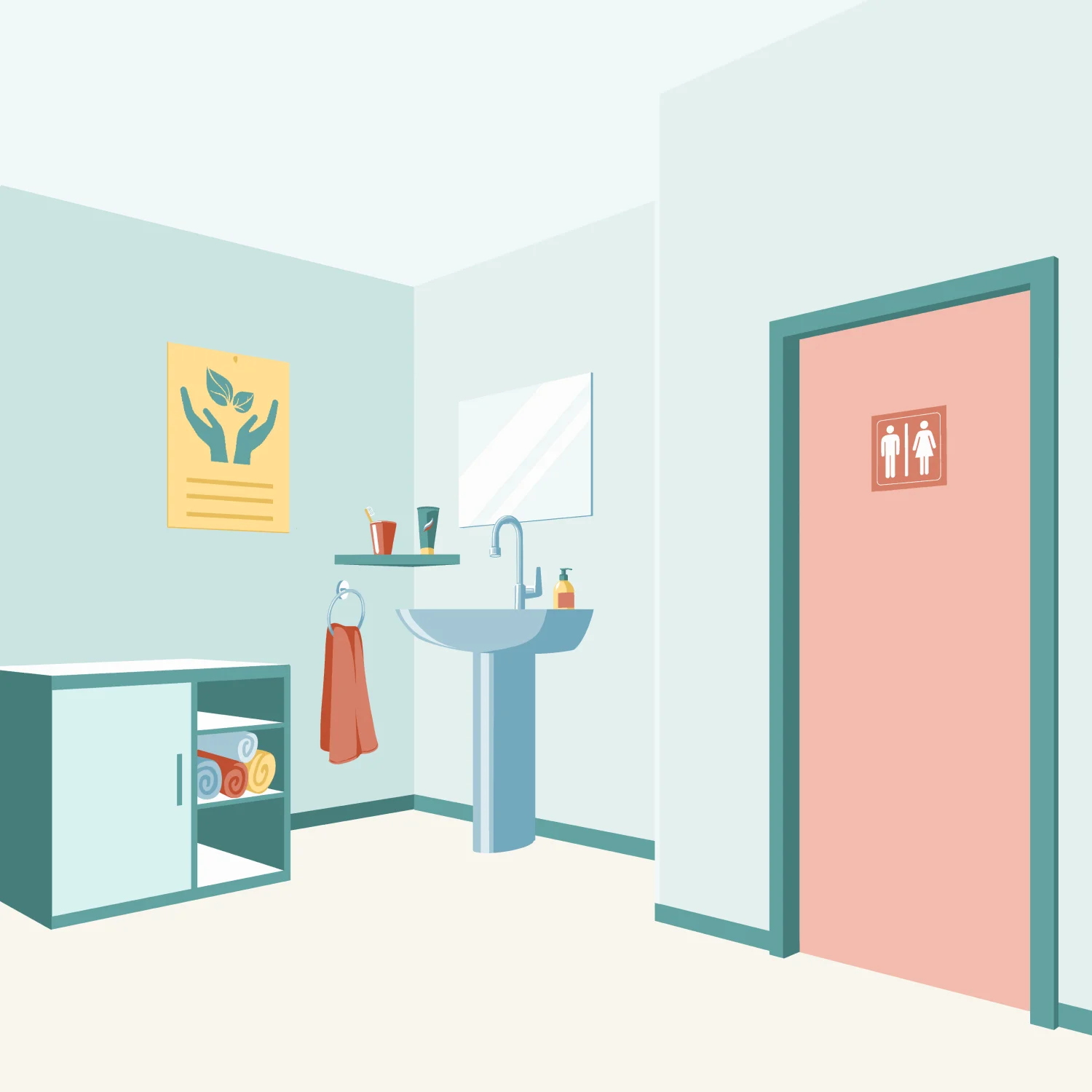 Illustration d'un sanitaire