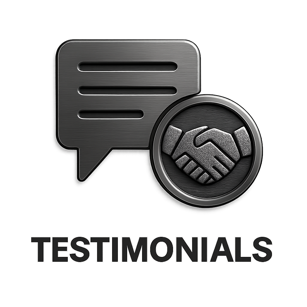 Icon of clients and customers giving testimonials 