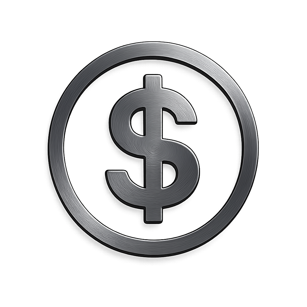 Icon of a dollar sign symbolizing your business growth