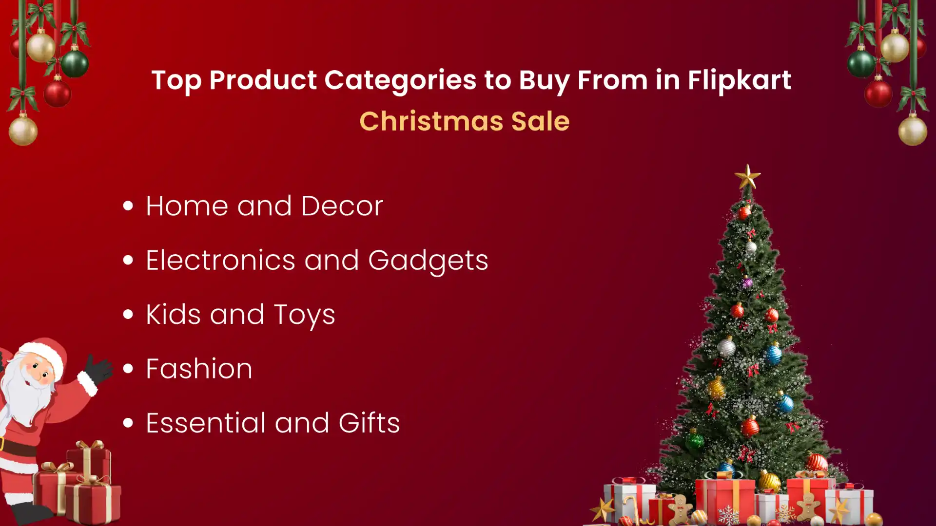 Top Product Categories to Buy From in Flipkart Christmas Sale