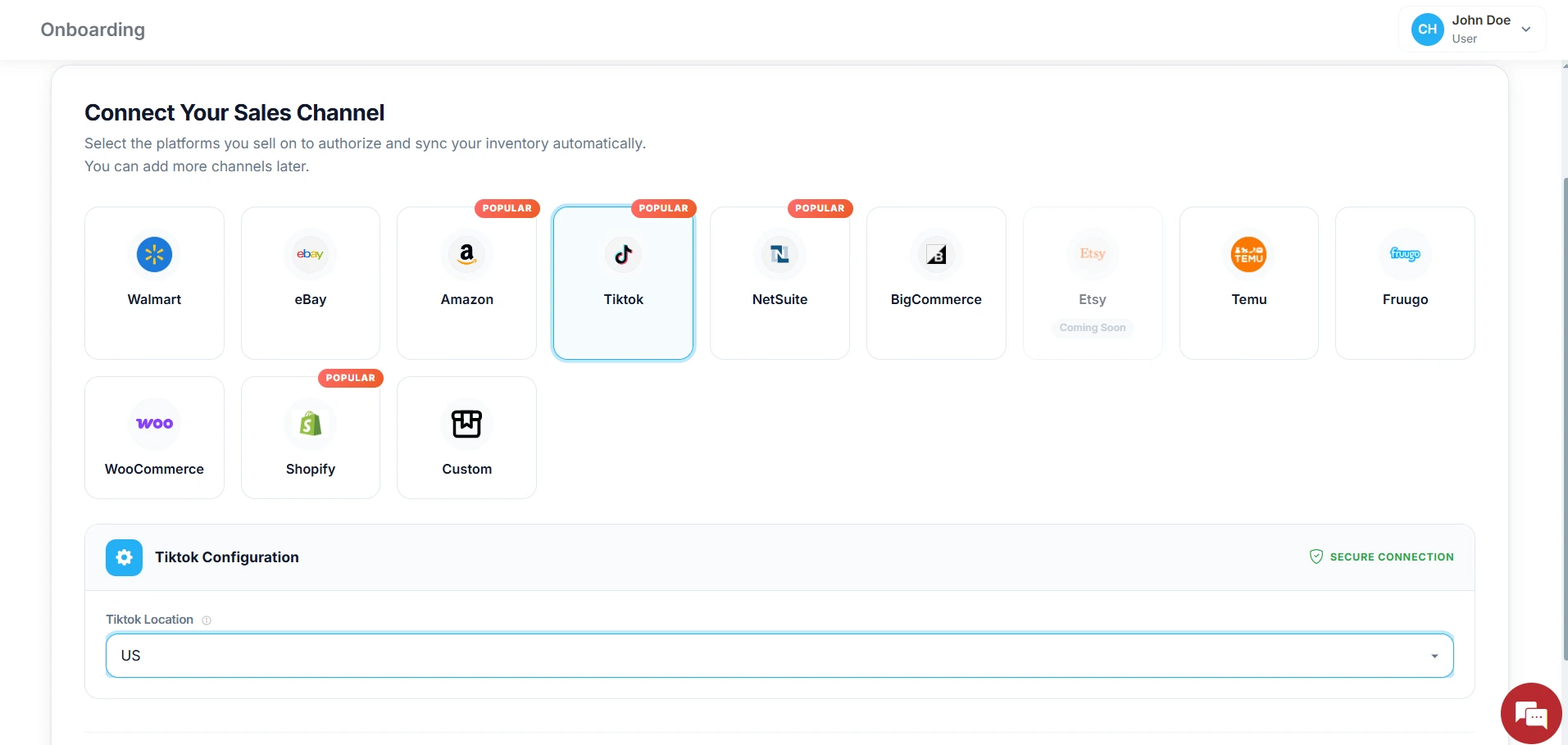 Connect Sales Channel