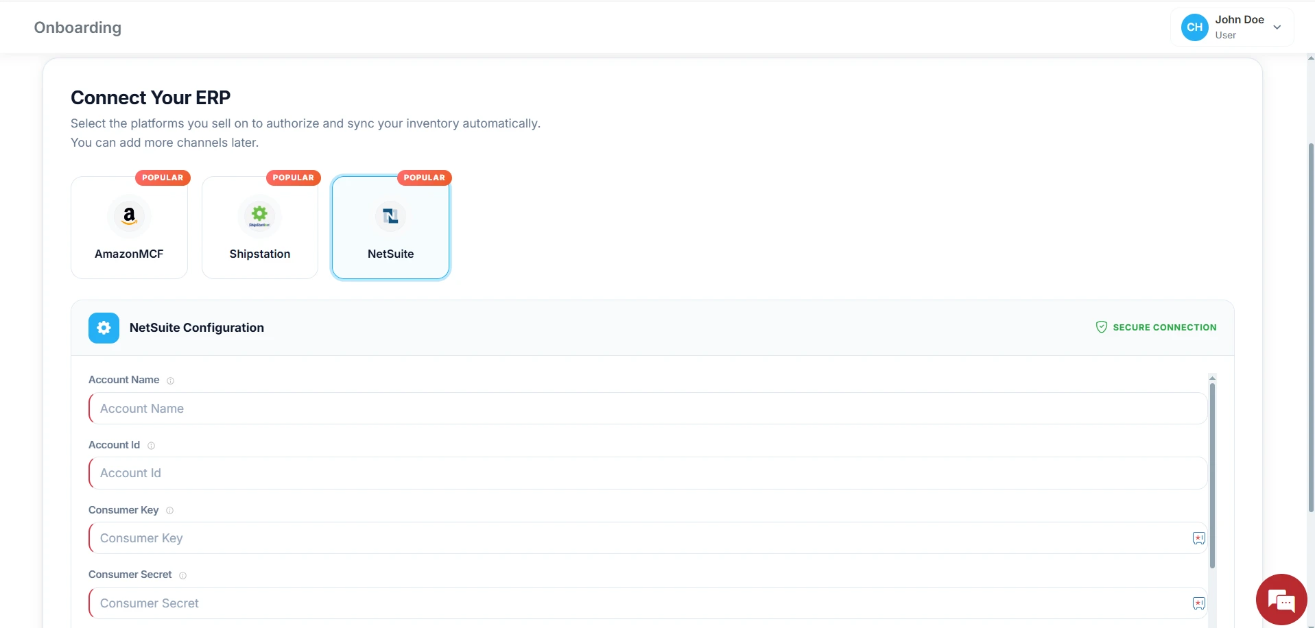Connect ERP System