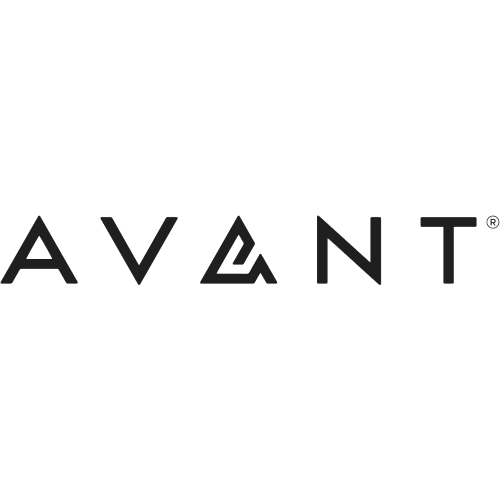 Avant wordmark logo with stylized letter A in black on transparent background.
