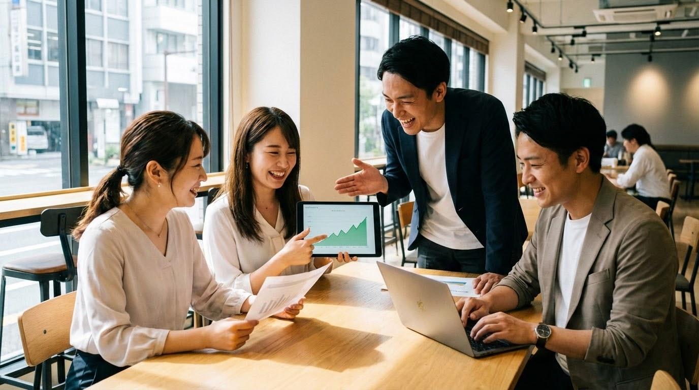 ภาพอธิบายการแสดงตัวอย่างความสำเร็จของเว็บไซต์ eCommerce ด้วยกราฟแสดงการเพิ่มขึ้นของยอดขายและความพึงพอใจของลูกค้า