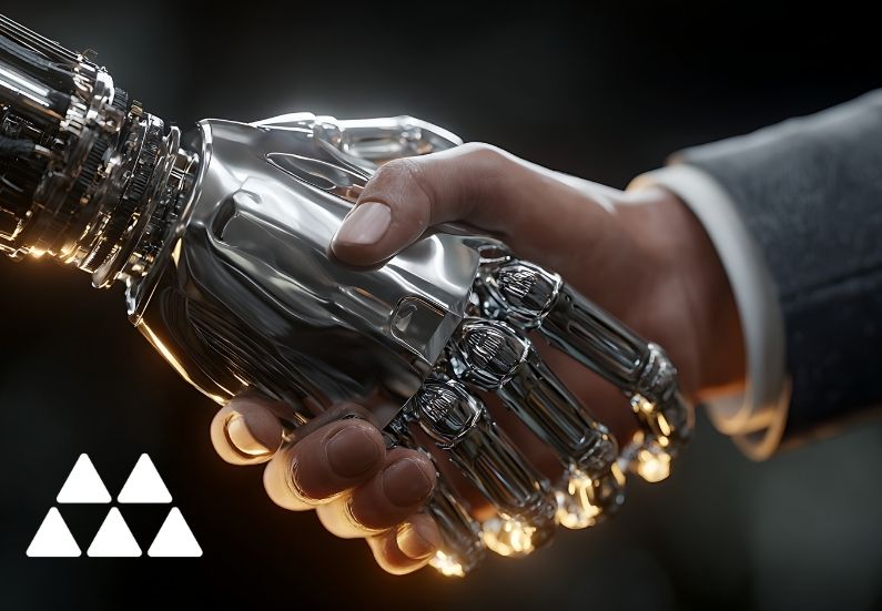 Handshake Mensch und Roboter