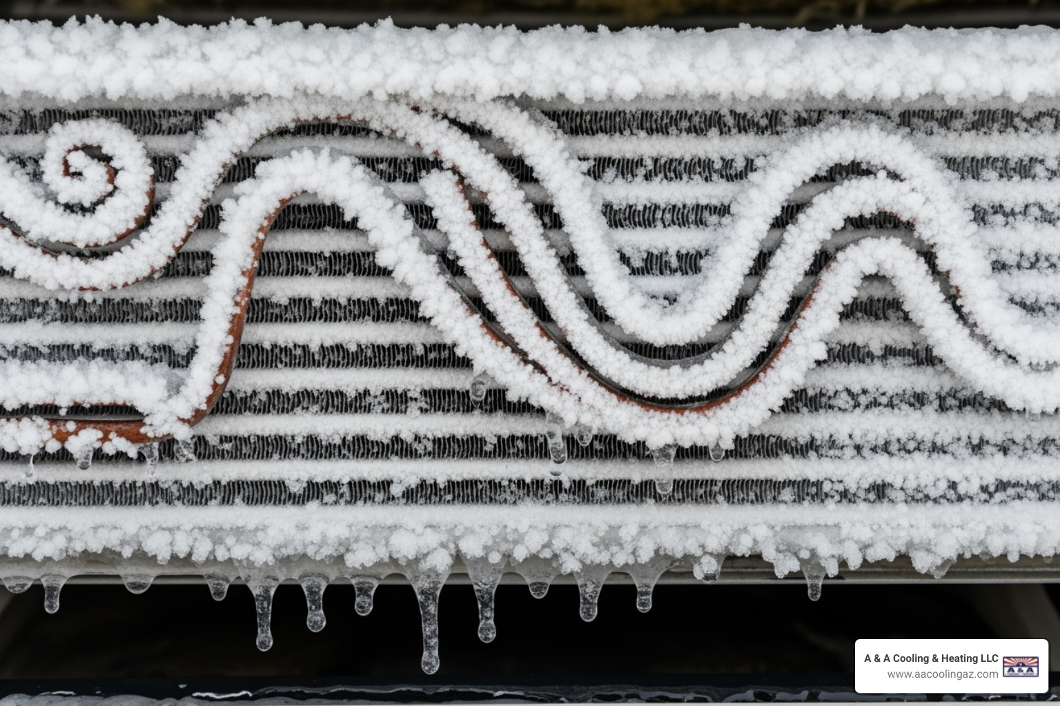 a frozen evaporator coil with ice buildup - AC evaporator coil repair