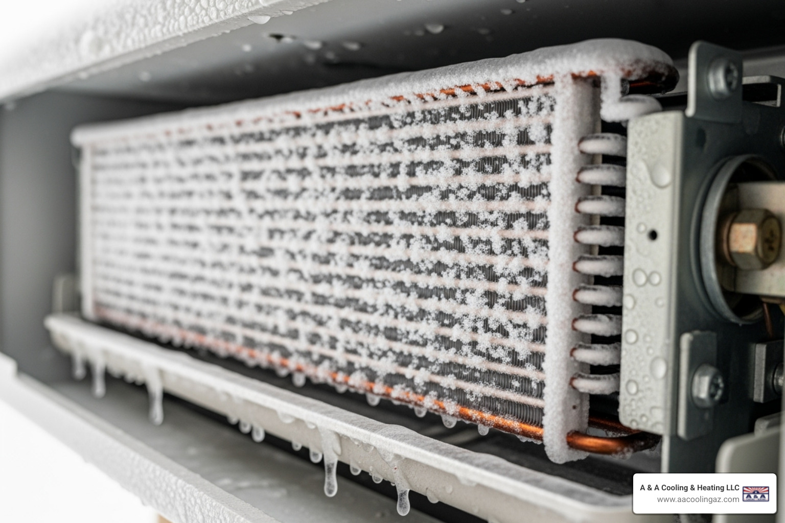 ice buildup on an AC evaporator coil - ac not cooling