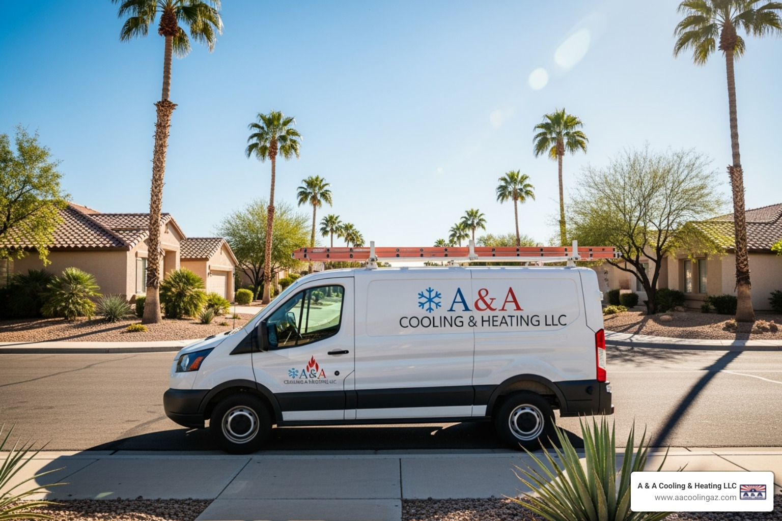 A & A Cooling & Heating LLC service van - ac repair san tan valley