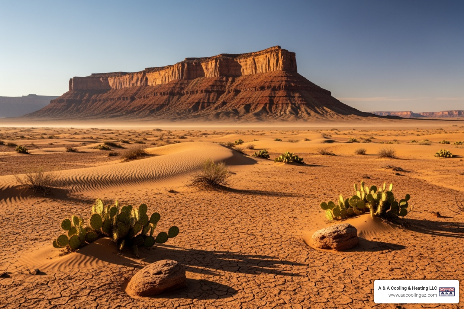 dusty Mesa landscape - indoor air quality mesa
