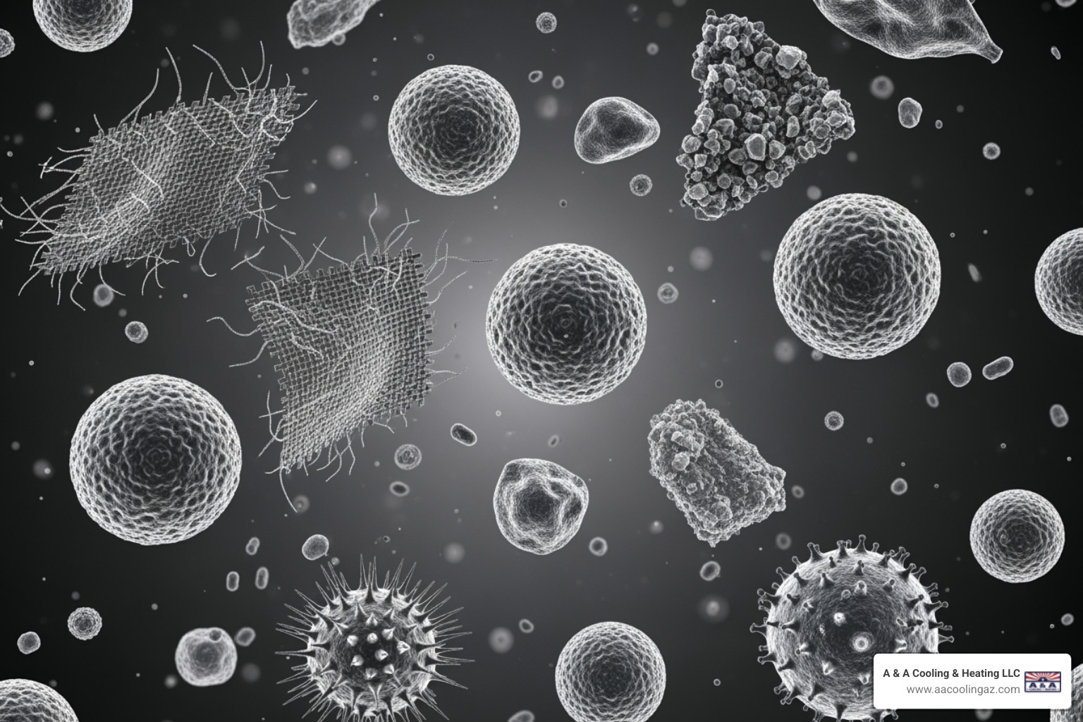 microscopic dust and pollen particles - Indoor air quality Scottsdale