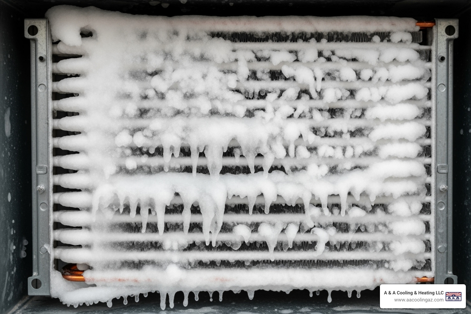 Ice buildup on an AC evaporator coil - AC blowing warm air