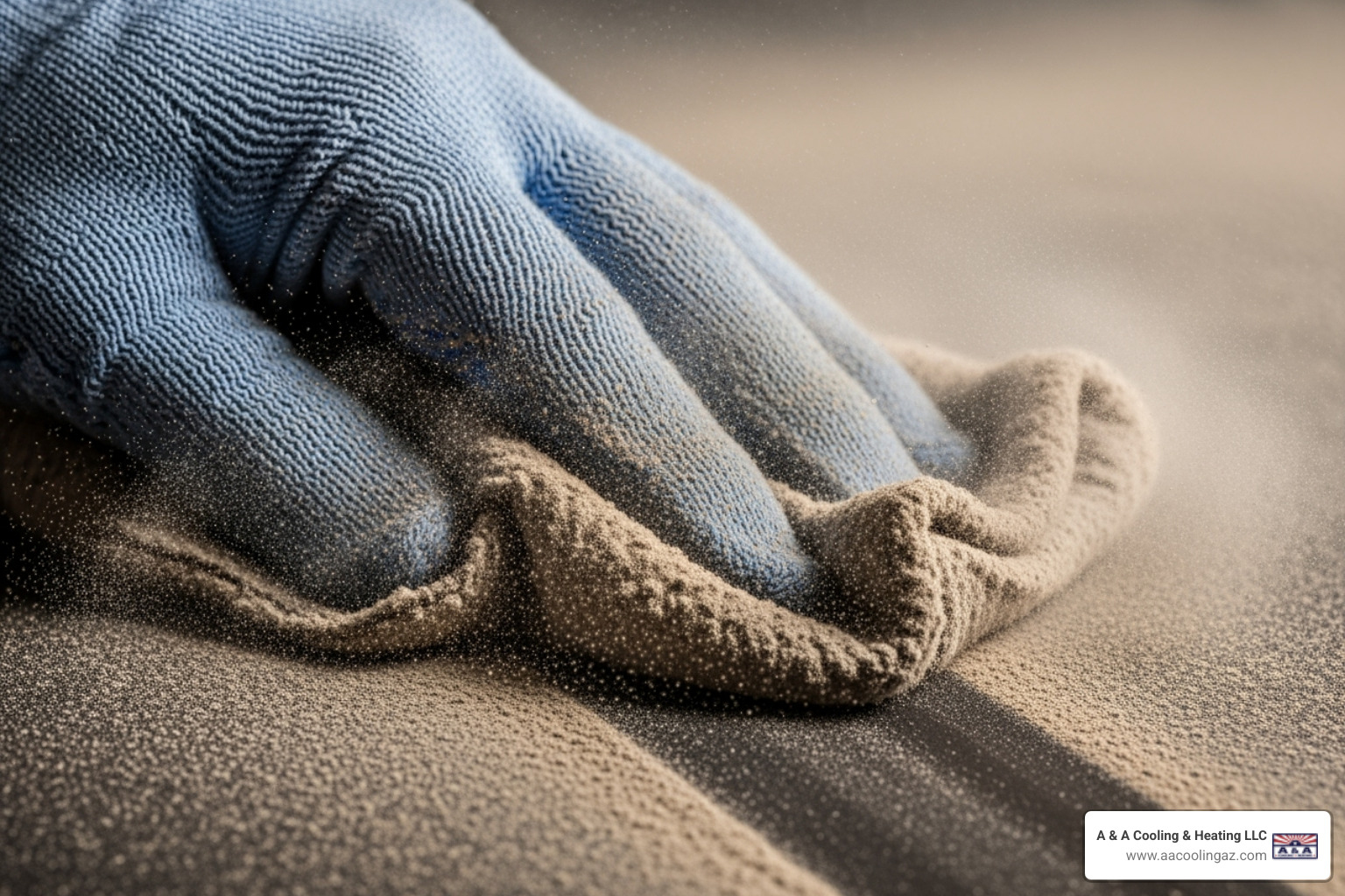 hand wiping thick dust - air duct sanitization scottsdale hand wiping thick dust - air duct sanitization scottsdale