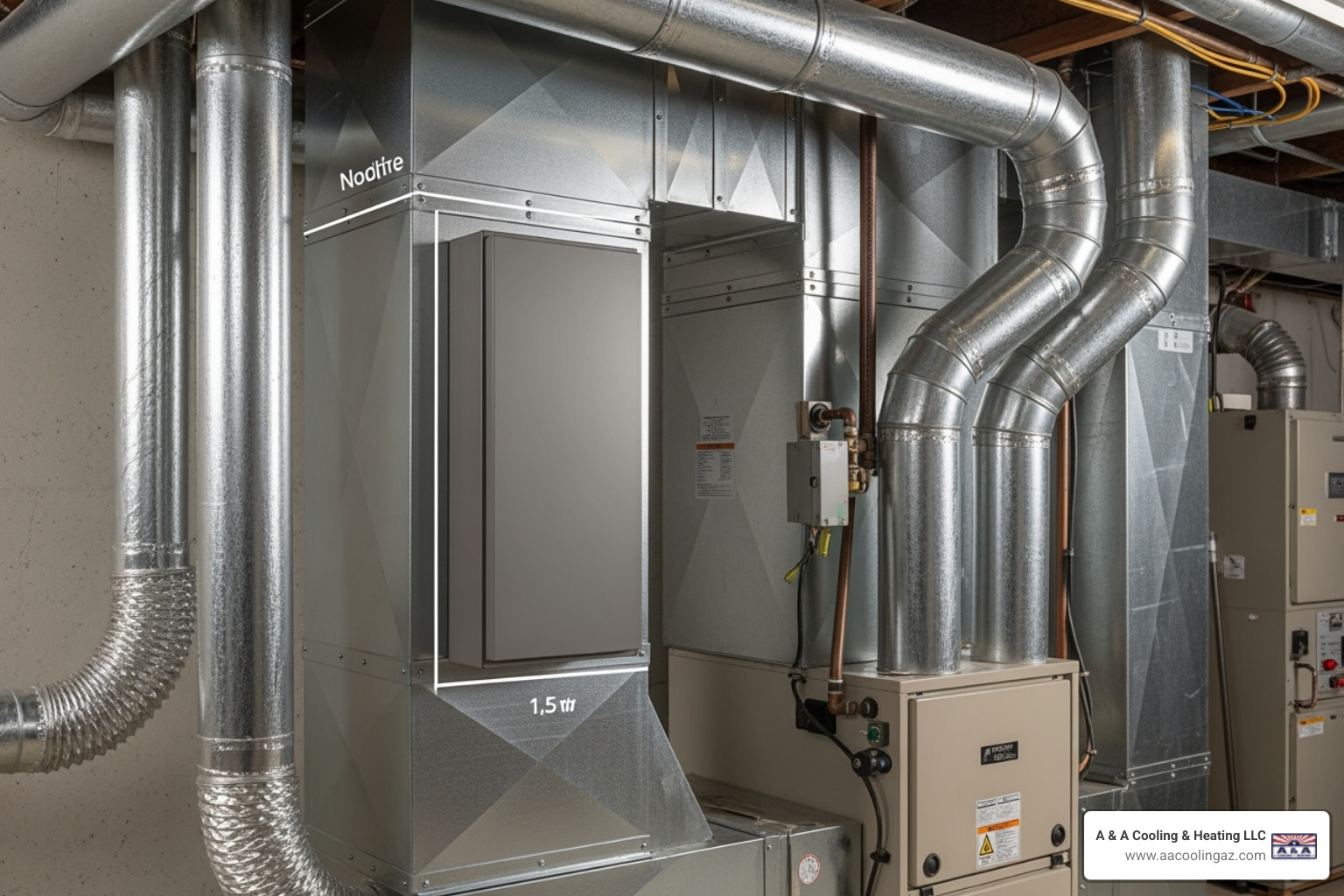 Image of a whole-home air purifier integrated with an HVAC system - indoor air quality chandler