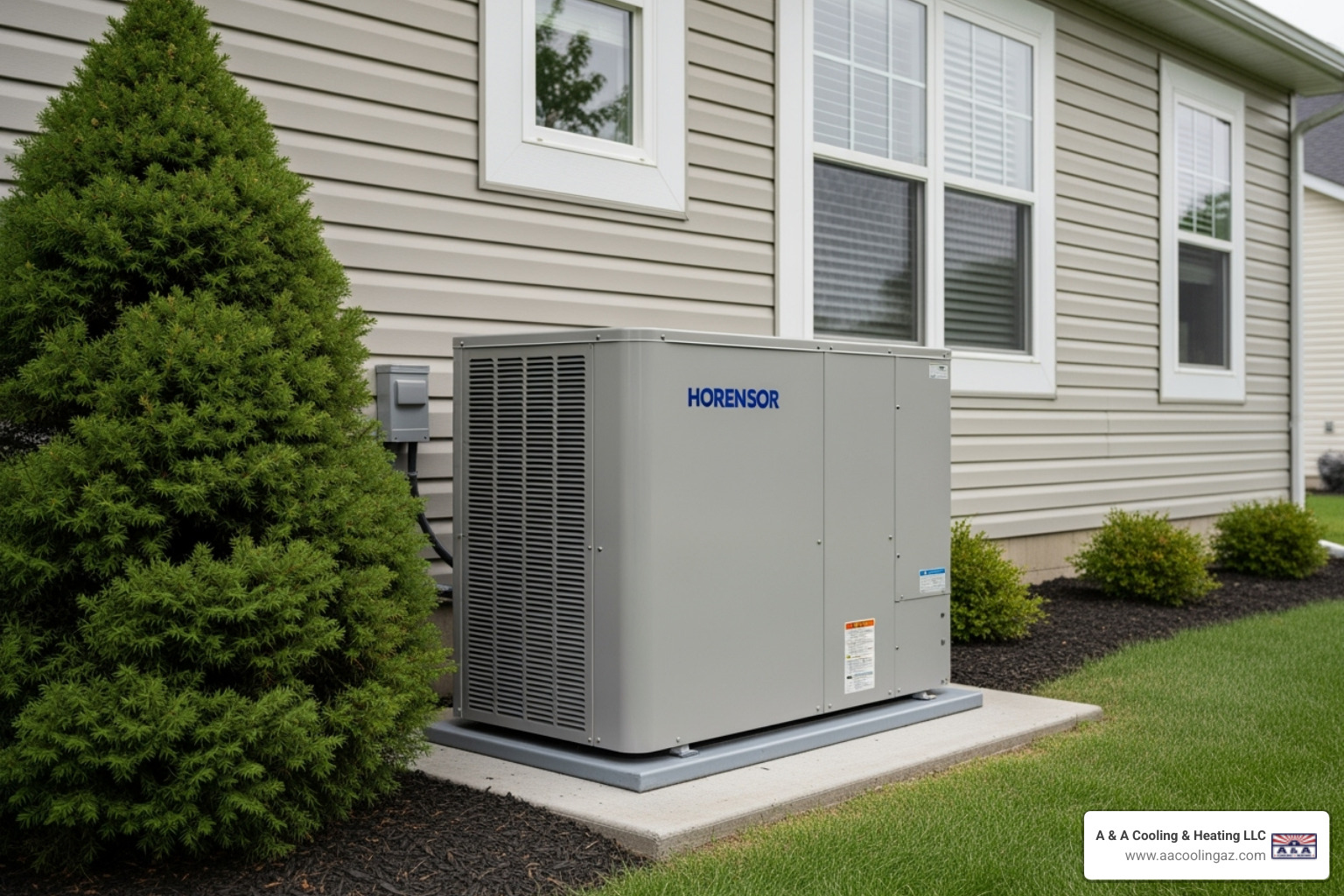 brand new, efficient HVAC unit installed outside a home - AC refrigerant recharge