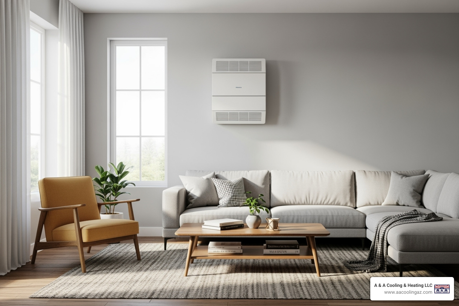 ductless mini-split unit on living room wall - heat pump energy savings ductless mini-split unit on living room wall - heat pump energy savings