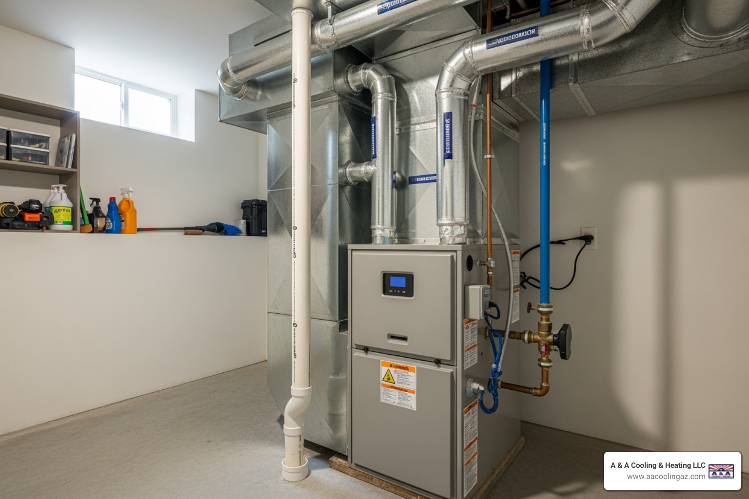 modern, high-efficiency furnace unit - Furnace replacement service