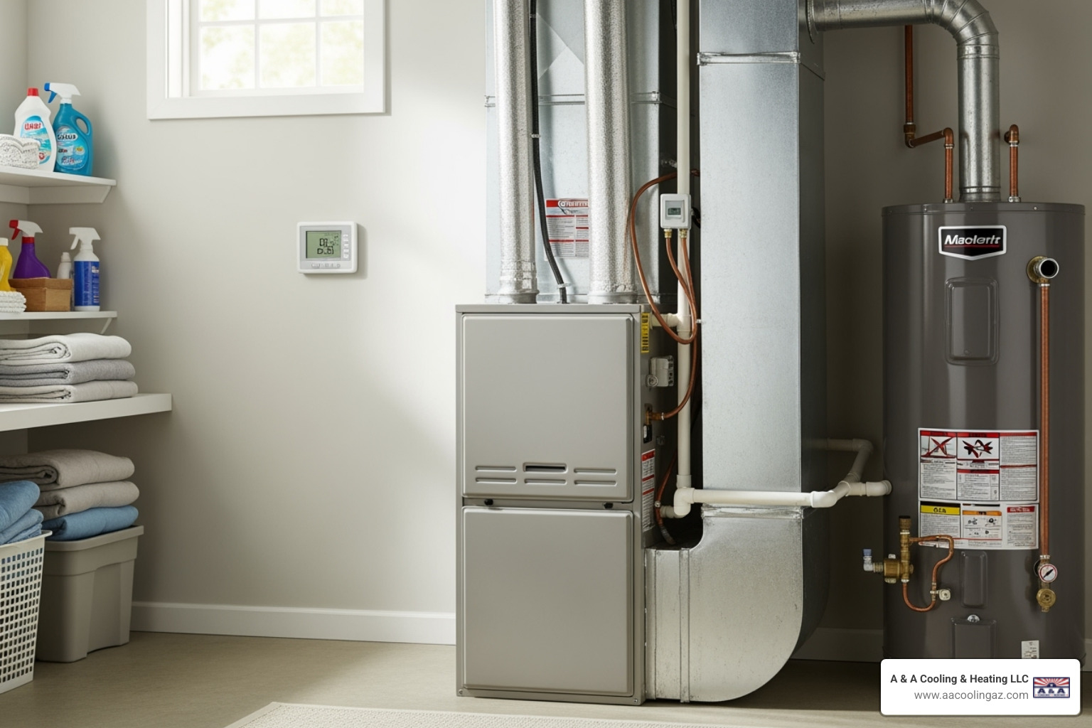 of a clean, well-maintained furnace unit - emergency furnace repair queen creek