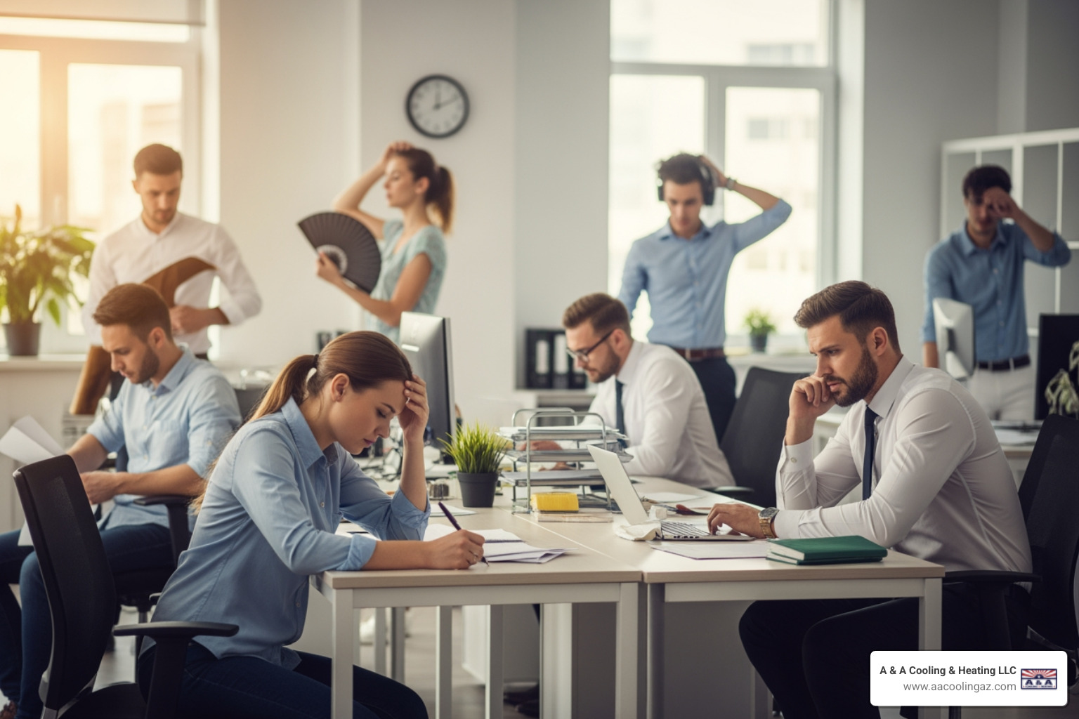 Infographic showing the negative impacts of commercial HVAC failure: lost customers, decreased employee productivity, damaged inventory, increased energy bills, and potential business shutdown. - emergency commercial hvac repair in mesa, az Infographic showing the negative impacts of commercial HVAC failure: lost customers, decreased employee productivity, damaged inventory, increased energy bills, and potential business shutdown. - emergency commercial hvac repair in mesa, az