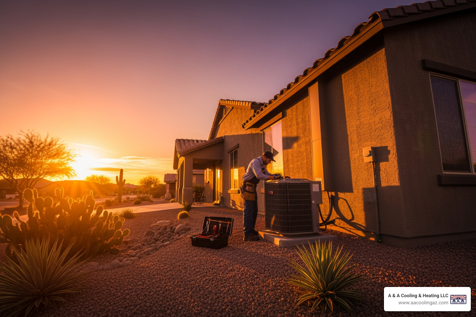 Infographic showing heat pump emergency warning signs with icons: thermometer for no heating/cooling, speaker for strange noises, snowflake for frozen coils, cycling arrows for frequent operation, flame for burning smells, and power symbol for system failure - 24 hour heat pump repair in gilbert, az