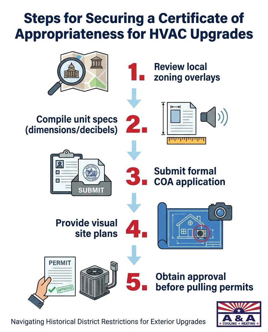 Steps for Securing a Certificate of Appropriateness for HVAC Upgrades