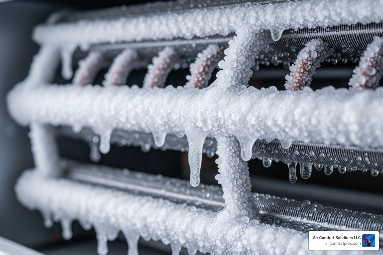frozen evaporator coils on a heat pump - heat pump leaking water