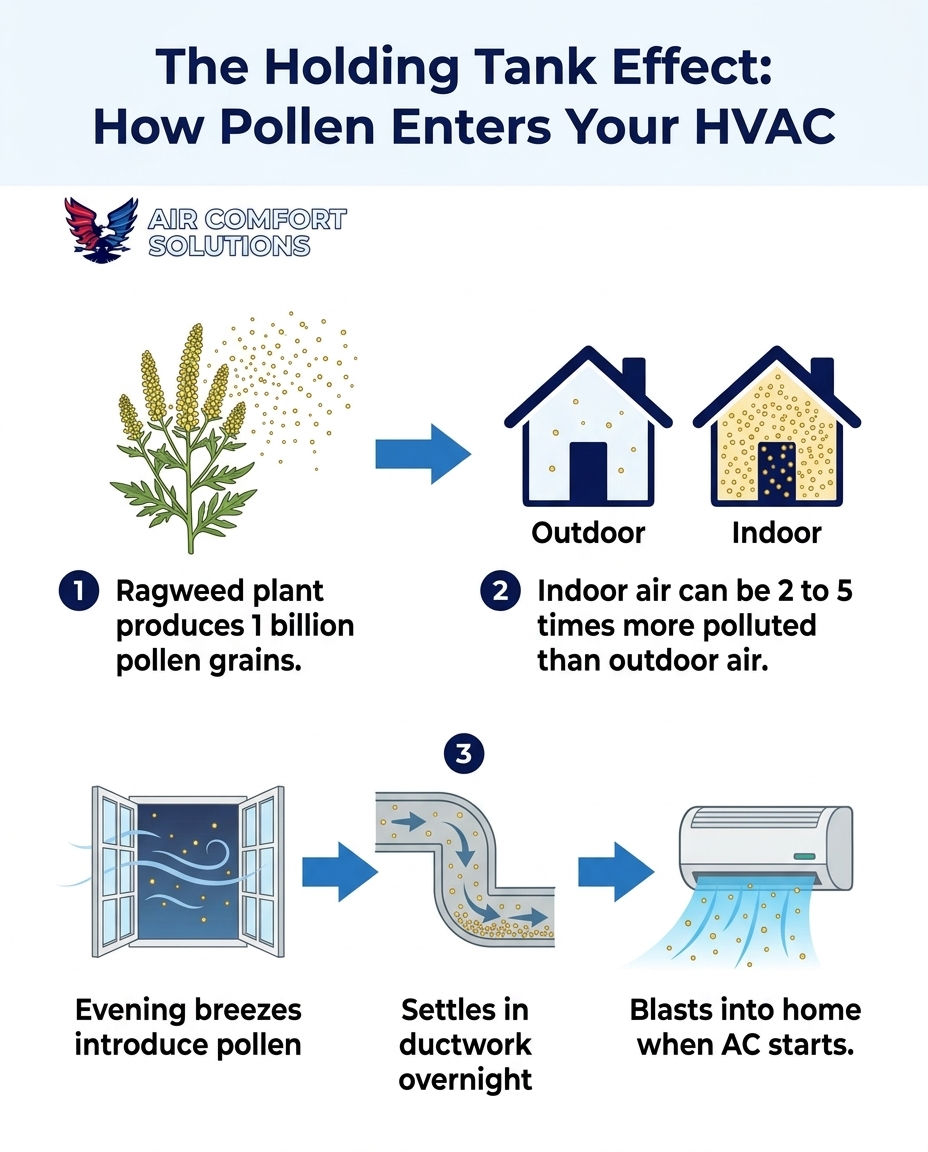 The Holding Tank Effect: How Pollen Enters Your HVAC