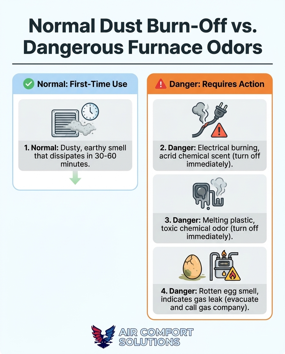 Normal Dust Burn-Off vs. Dangerous Furnace Odors