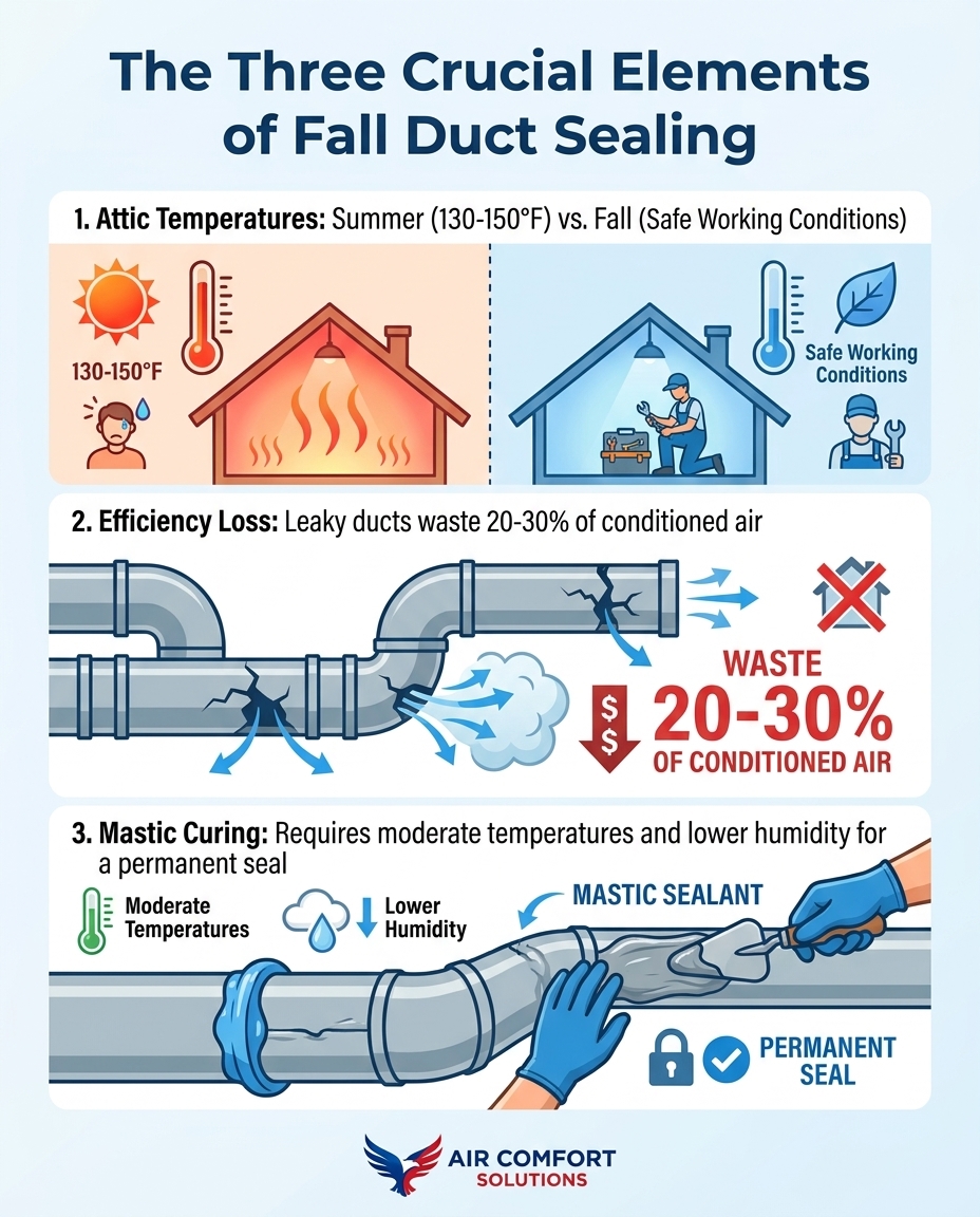 The Three Crucial Elements of Fall Duct Sealing