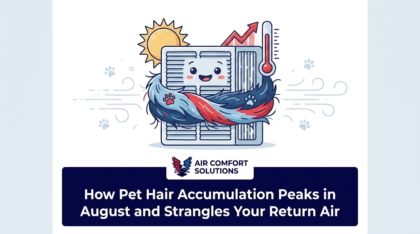 How Pet Hair Accumulation Peaks in August and Strangles Your Return Air